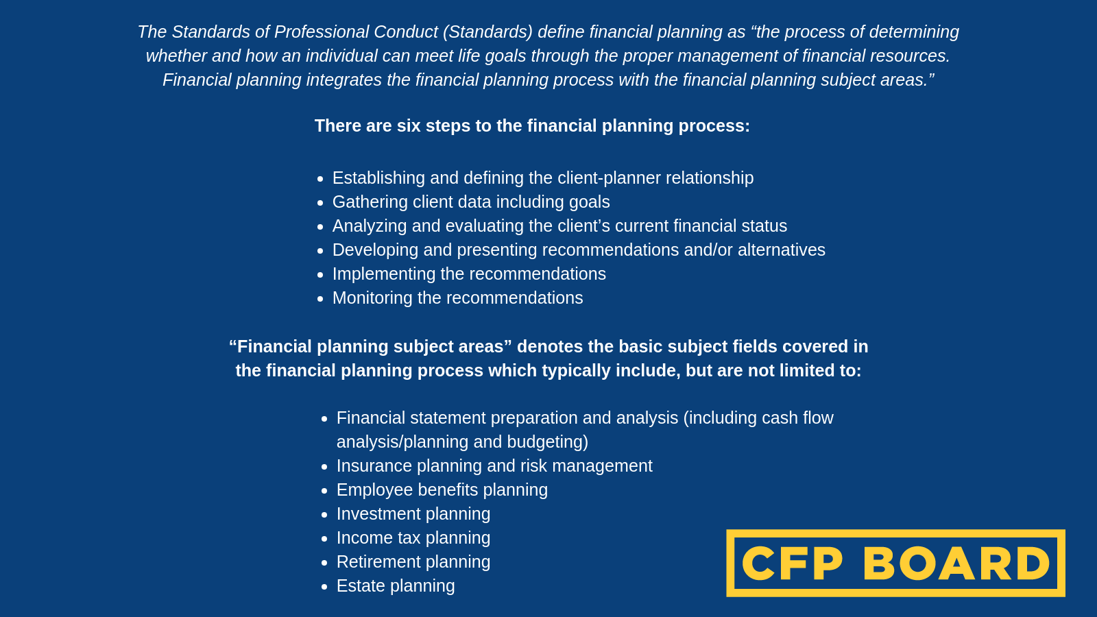 Financial Planning Definition 