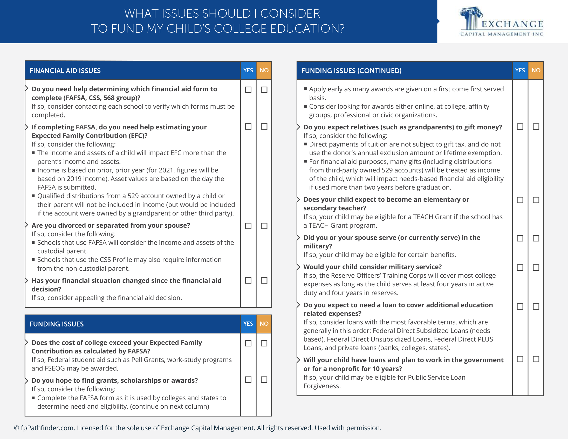 What Issues Should I Consider To Fund My Child’s College Education?